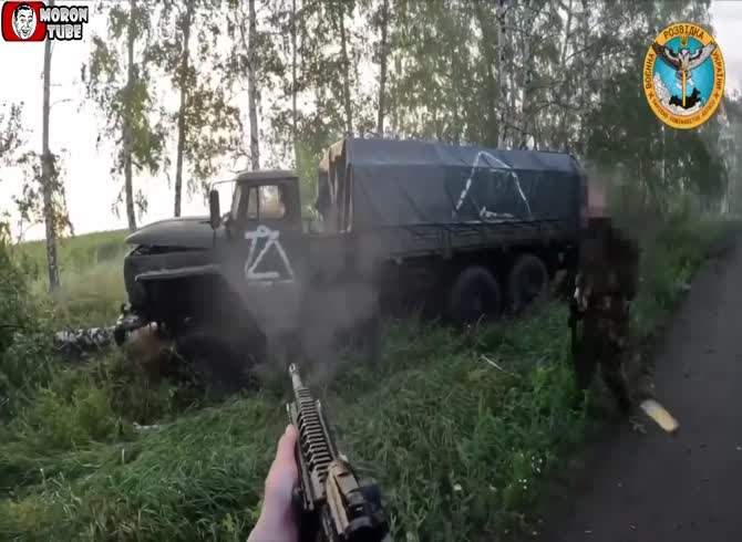 Video :The Russian truck ambush was impressive